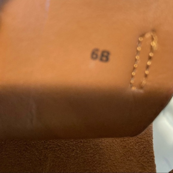 RALPH LAUREN RLR Sz 6 Leather Metal Embellishment Thong Comfort Slide Sandals - Picture 9 of 9